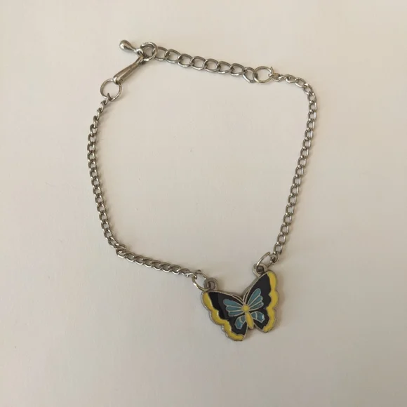 Blue and Yellow Butterfly Bracelet - Picture 3 of 6